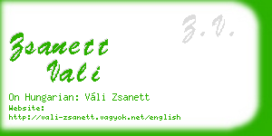 zsanett vali business card