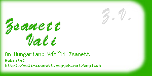 zsanett vali business card
